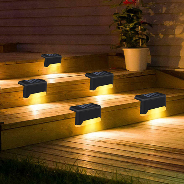 New Upgrade Waterproof LED Solar Fence Lamp Solar Deck Lights Solar Step Light Outdoor For Patio Stairs Garden Pathway Step Yard Waterproof LED Solar Fence Lights – Outdoor Deck & Step Lighting for Patio, Garden, Yard