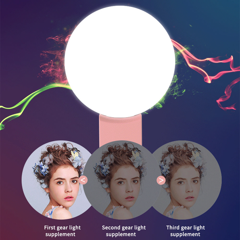 Mini Fill Light For Beauty Selfie Round Live Clip External LEDmini Small Q Mobile Phone Selfie Fill Light Small Mobile Selfie Light – Clip-On Round LED Fill Light for Beauty & Vlogging