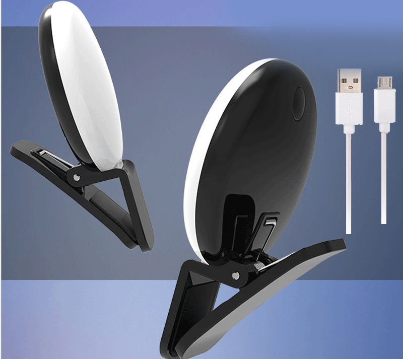 Mini Fill Light For Beauty Selfie Round Live Clip External LEDmini Small Q Mobile Phone Selfie Fill Light Small Mobile Selfie Light – Clip-On Round LED Fill Light for Beauty & Vlogging