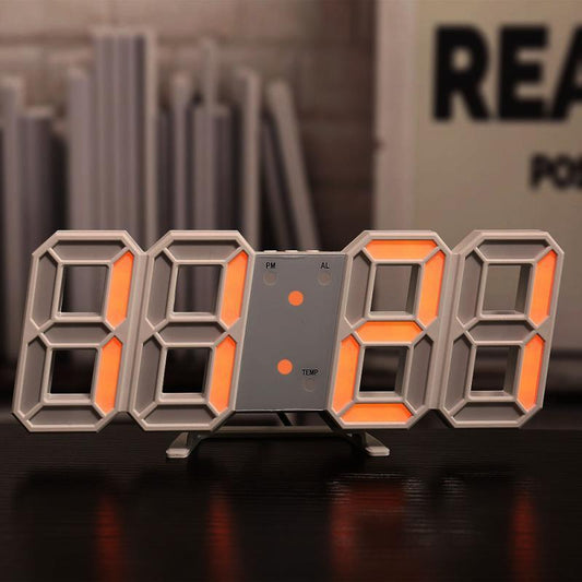 Three-dimensional Wall Clock, Silent Digital Alarm Clock, Three-dimensional Wall Clock For Living Room Silent 3D Wall Clock – Digital Alarm Clock for Stylish Living Room Display