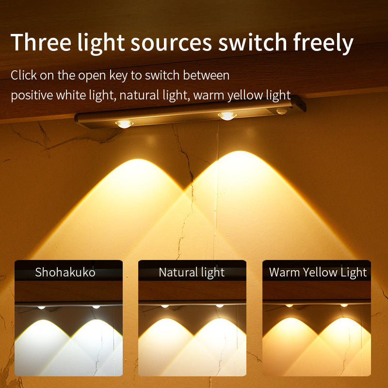Motion Sensor Lamp Under The Cabinet Dimmable Cabinet Lamp Rechargeable Magnetic Suction Installation Kitchen Night Light Wardrobe Lamp Motion Sensor Under Cabinet Light – Dimmable, Rechargeable LED Lamp with Magnetic Installation
