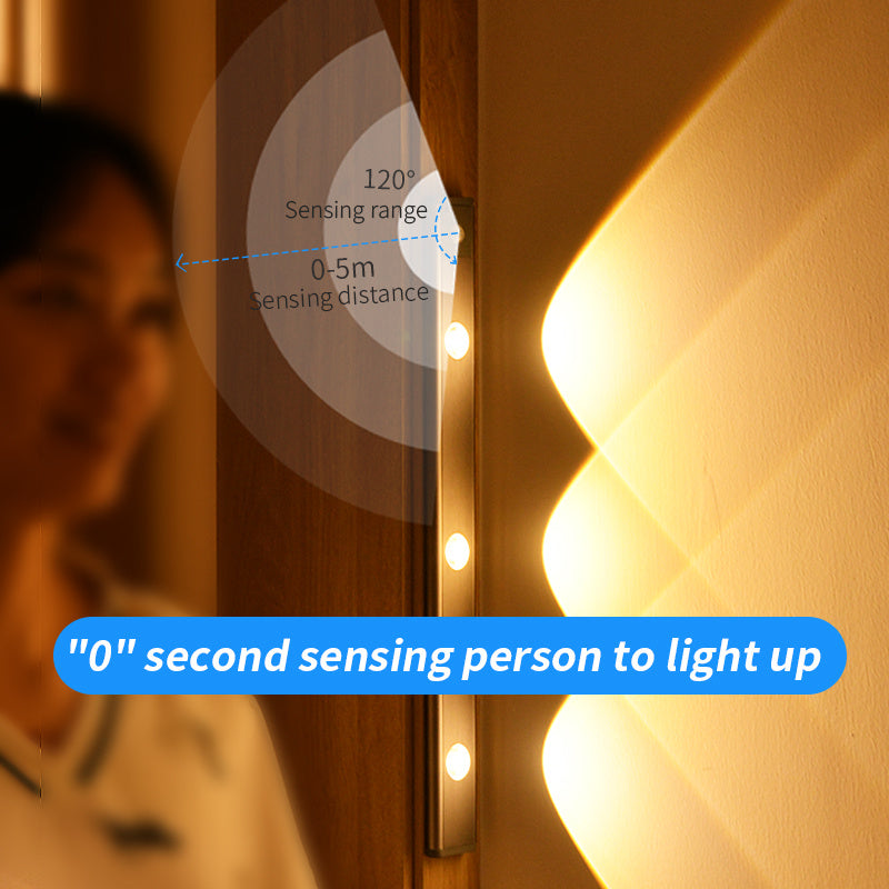 Motion Sensor Lamp Under The Cabinet Dimmable Cabinet Lamp Rechargeable Magnetic Suction Installation Kitchen Night Light Wardrobe Lamp Motion Sensor Under Cabinet Light – Dimmable, Rechargeable LED Lamp with Magnetic Installation